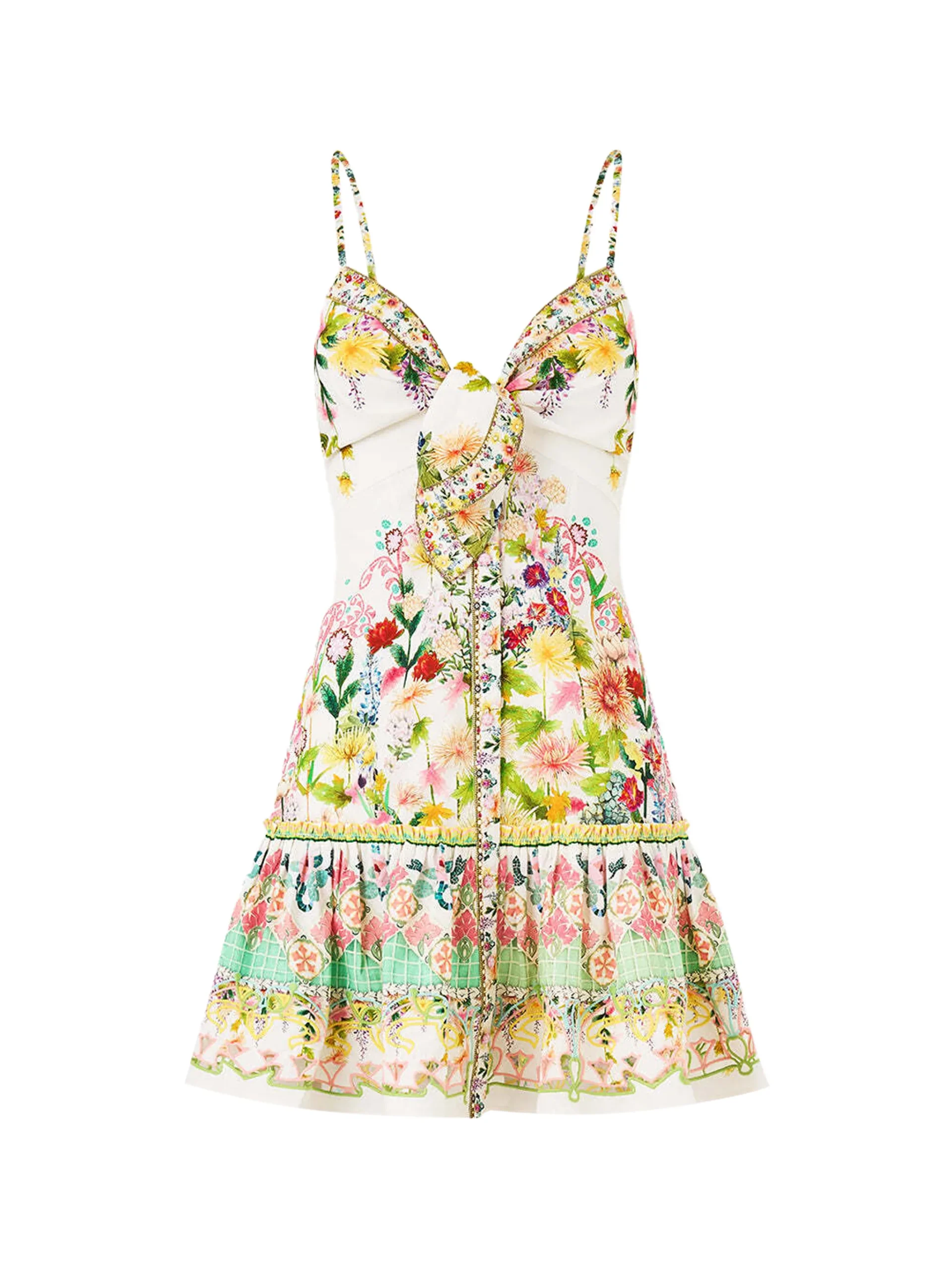 34945163_66285680_2048 Camilla tie-front ruffle mini dress - Image 1