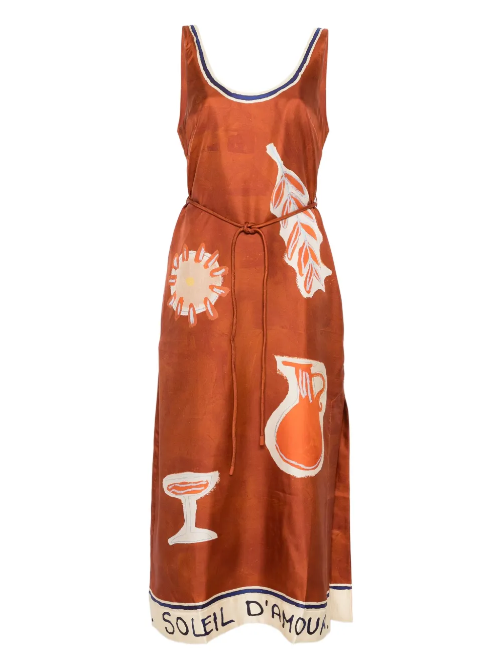 32560002_62981165_1000 ALEMAIS Soleil D'amour graphic-print tie midi dress - Image 1