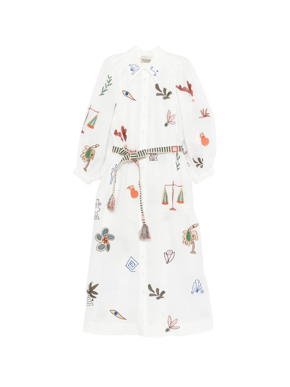 33276029_64061925_1000 ALEMAIS embroidered midi dress - Image 1