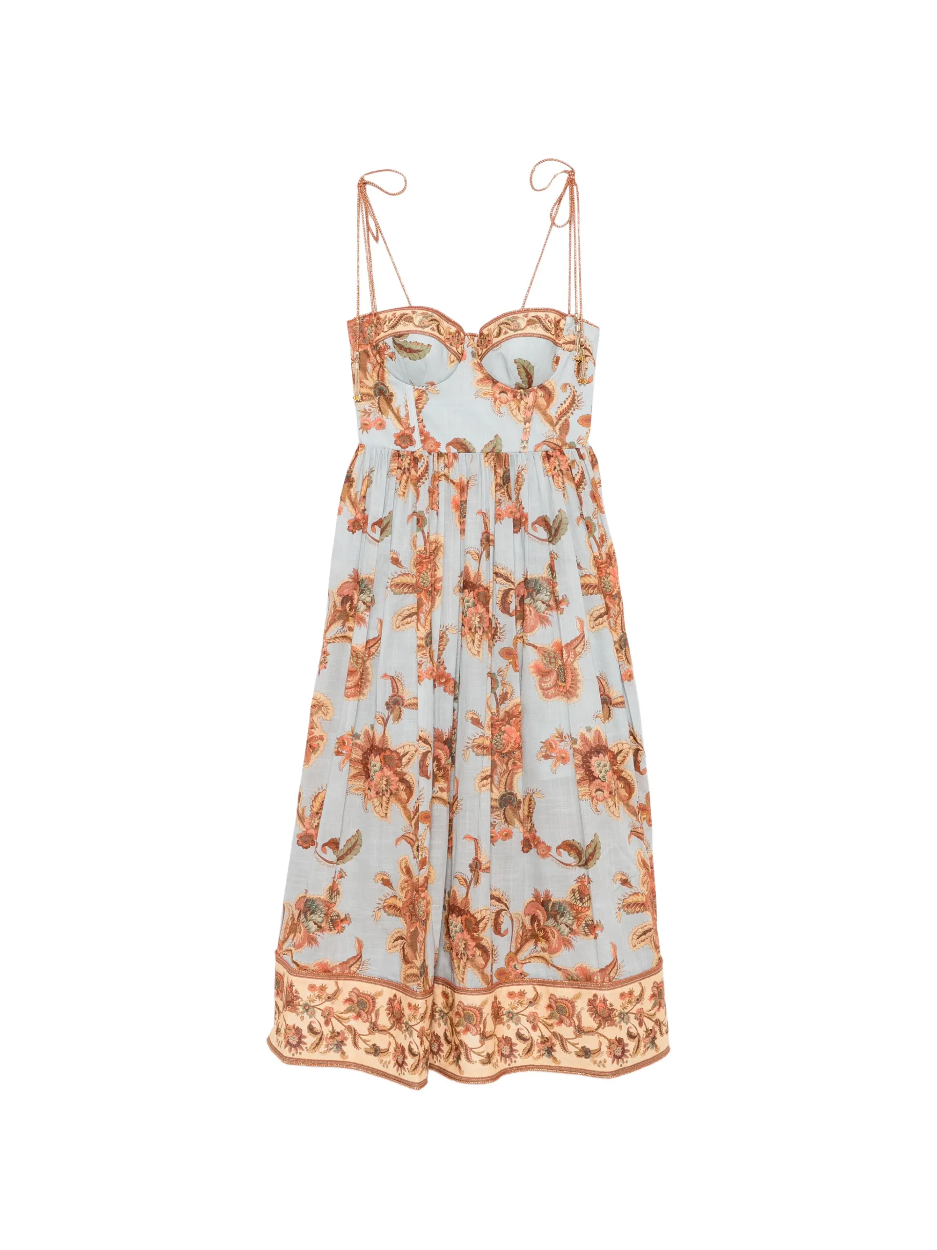 34319642_67779685_2048 ZIMMERMANN Aster floral-print corset midi dress - Image 1