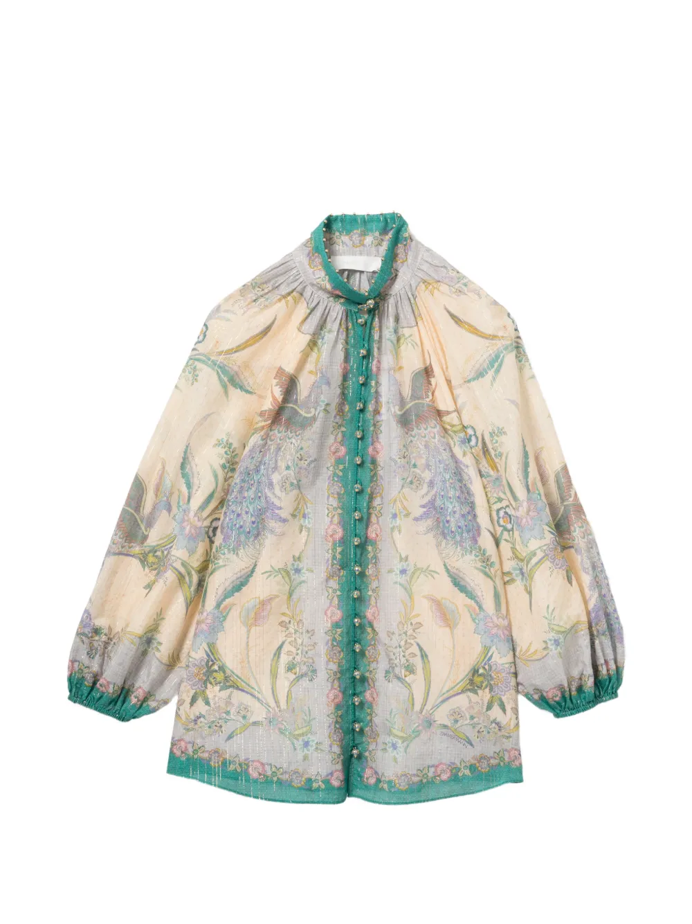 36168523_68209884_1000 ZIMMERMANN jewel-button high-collar blouse - Image 1