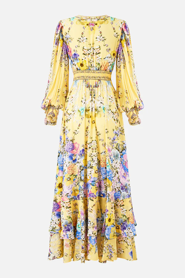 CAMILLA_00038595_LONG_BUTTON_FRONT_DRESS_DARLING_BUDS_GHOST_2 Camilla Long Button Front Dress Darling Buds - Image 1