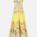 Camilla Tiered Dress With Neck Frill